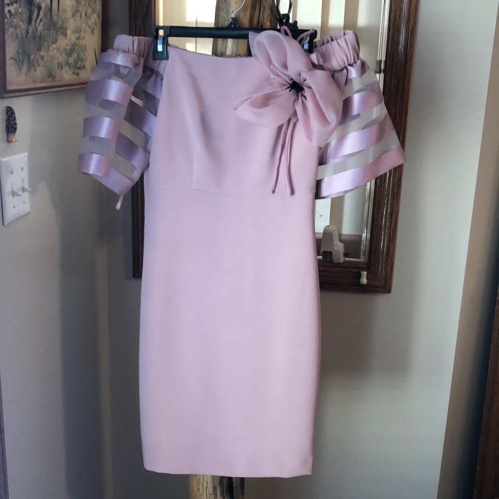 Elegant Pink Off-Shoulder Dress